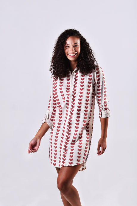 RED HEARTS GIRLFRIEND DRESS