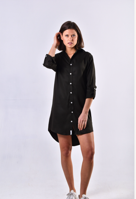 HUNTER GREEN TENCEL GIRLFRIEND DRESS