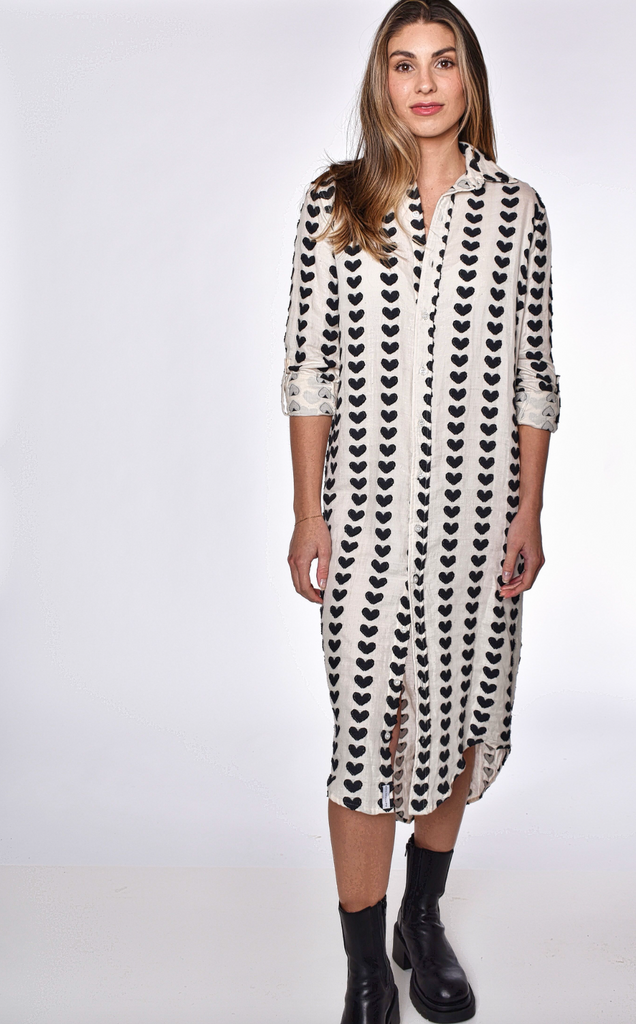 Black Hearts Girlfriend Midi Dress 7 (XXL)