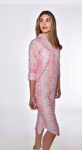 PINK / PURPLE EMBROIDERY GIRLFRIEND MIDI DRESS