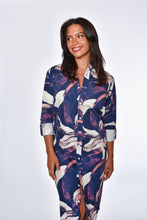 PINK AND BLUE SWIRL MIDI DRESS