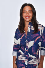 PINK AND BLUE SWIRL MIDI DRESS