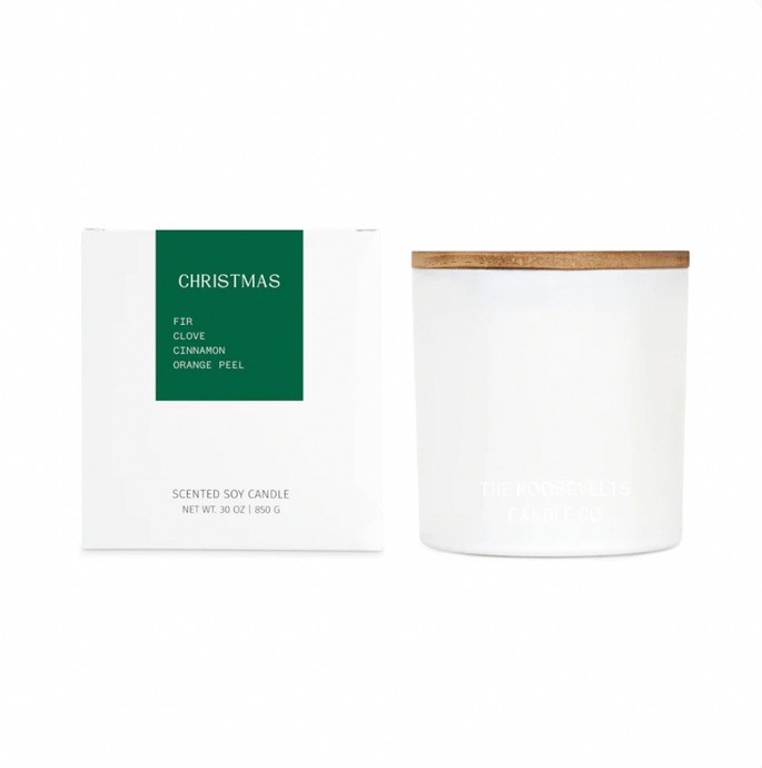 Roosevelts Candle Co. Christmas Candle