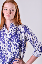 PURPLE DOT LINEN GIRLFRIEND SHIRT