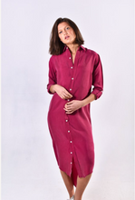 PINK CUPRO GIRLFRIEND MIDI DRESS