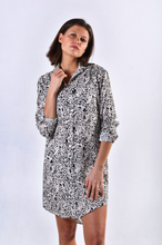 WHITE LEOPARD TENCEL GIRLFRIEND DRESS