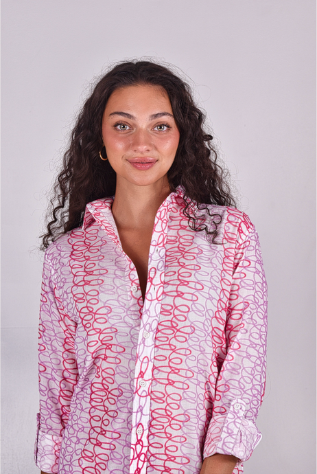 PINK / PURPLE EMBROIDERY GIRLFRIEND DRESS