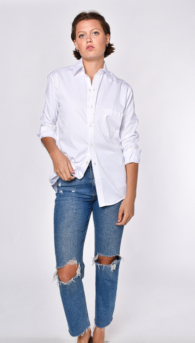 GIRLFRIEND SHIRT WHTE OXFORD