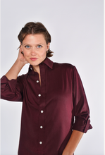 BROWN TENCEL GIRLFRIEND MIDI DRESS