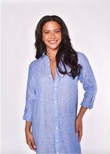 SKY BLUE LINEN  GIRLFRIEND MAXI DRESS