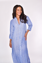SKY BLUE LINEN  GIRLFRIEND MAXI DRESS