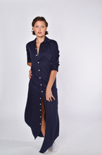NAVY TENCEL GIRLFRIEND MAXI DRESS