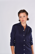 NAVY TENCEL GIRLFRIEND MAXI DRESS