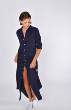 NAVY TENCEL GIRLFRIEND MAXI DRESS