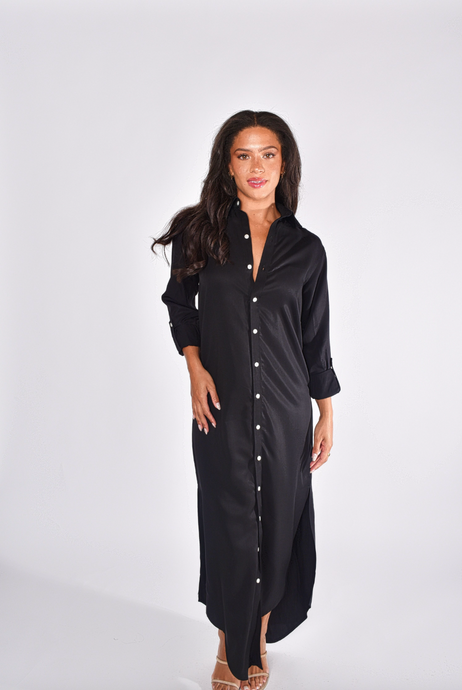 BLACK TENCEL GIRLFRIEND MAXI DRESS