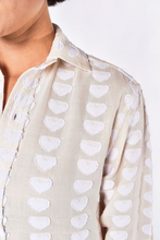 CREAM AND WHITE HEARTS GIRLFRIEND SHIRT