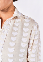 CREAM AND WHITE HEARTS GIRLFRIEND DRESS