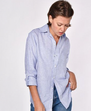 WHITE AND NAVY STRIPED GIRLFRIEND SHIRT