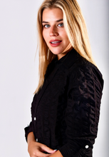 BLACK BUBBLE COTTON GIRLFRIEND SHIRT
