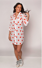 RED DOT COTTON GIRLFRIEND DRESS