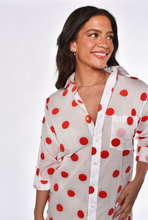 RED DOT COTTON GIRLFRIEND DRESS