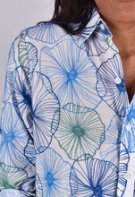 BLUE AND GREEN EMBROIDERED FLOWER GIRLFRIEND DRESS