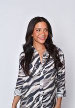 BLACK AND ZEBRA GIRLFRIEND MIDI DRESS