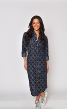 DENIM HEART COTTON GIRLFRIEND MIDI DRESS