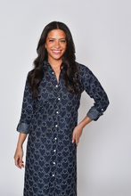DENIM HEART COTTON GIRLFRIEND MIDI DRESS