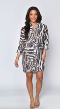 BROWN TIGER GIRLFRIEND MINI DRESS