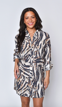 BROWN TIGER GIRLFRIEND MINI DRESS