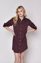 PINK/WINE STRIPE GIRLFRIEND MINI DRESS