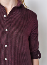 PINK/WINE STRIPE GIRLFRIEND MINI DRESS