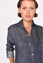 DENIM LINEN GIRLFRIEND MINI DRESS