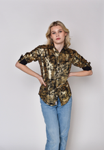 BLACK/GOLD COTTON GIRLFRIEND SHIRT