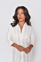 CREAM AND WHITE HEARTS GIRLFRIEND DRESS