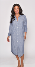 BLUE HEMP & ORGANIC COTTON GIRLFRIEND MIDI DRESS