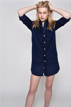 NAVY BABY CORD GIRLFRIEND DRESS