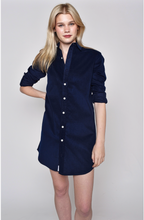 NAVY BABY CORD GIRLFRIEND DRESS