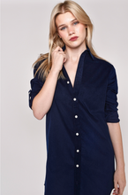 NAVY BABY CORD GIRLFRIEND DRESS