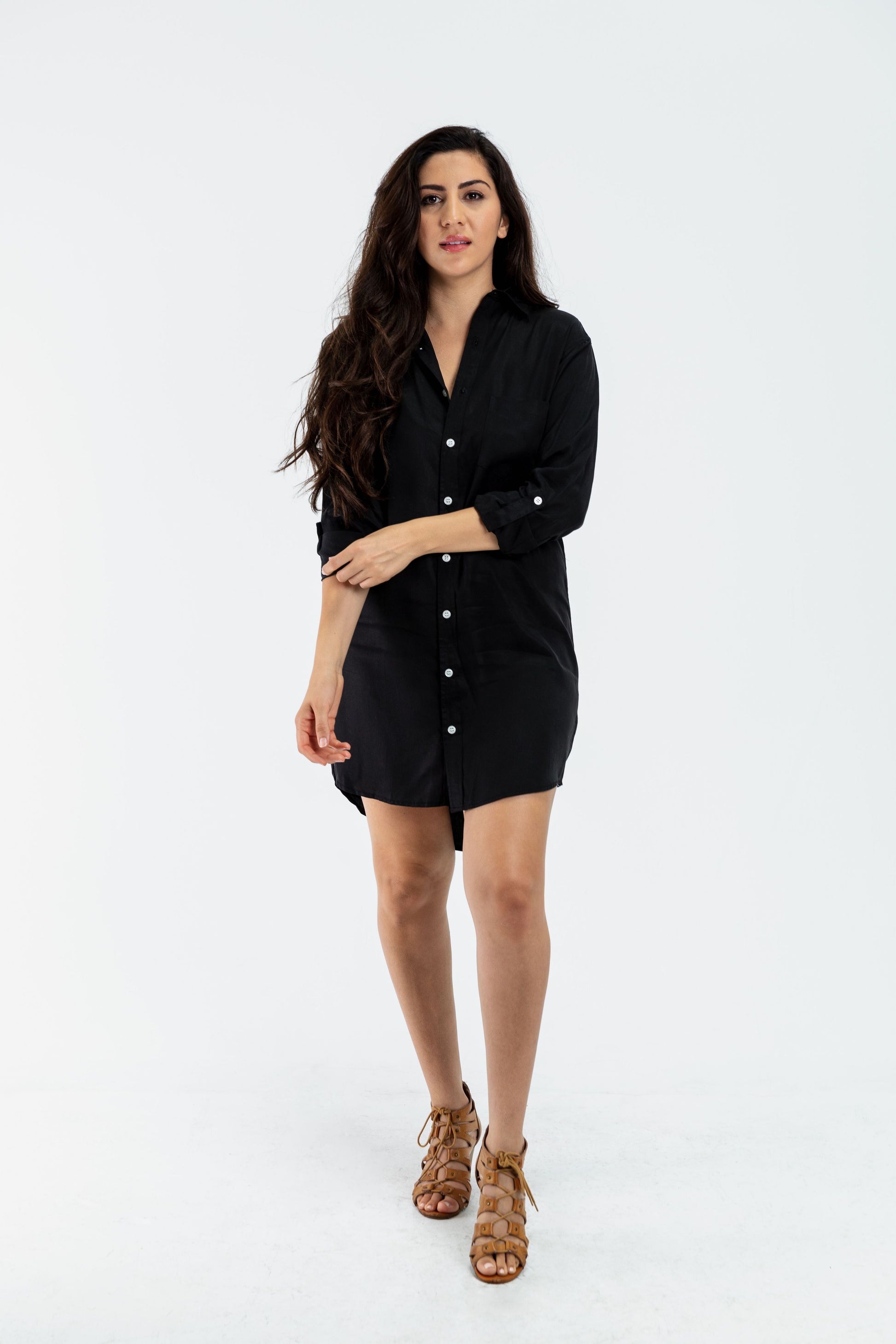 BLACK TENCEL GIRLFRIEND DRESS