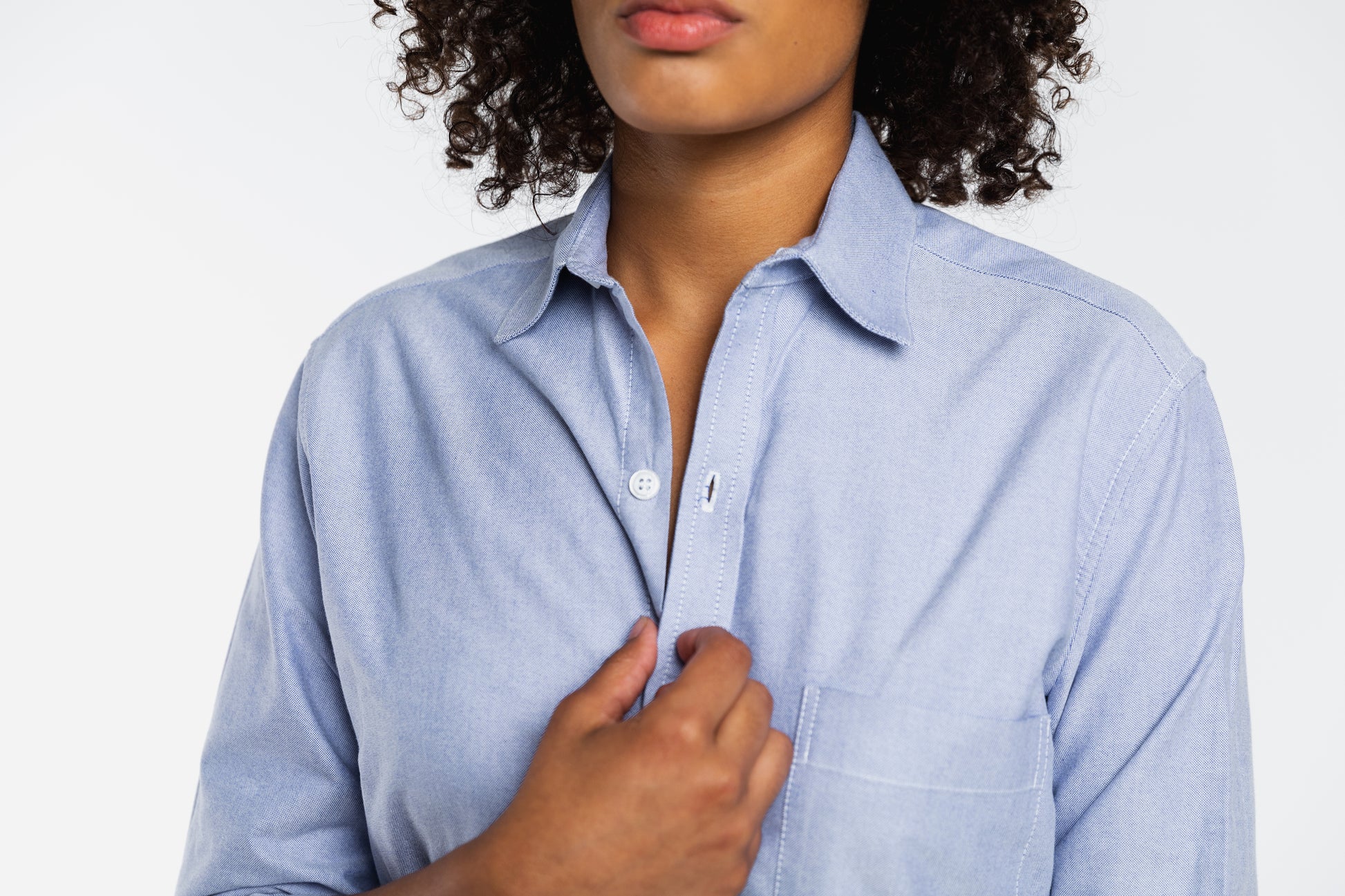 BLUE OXFORD GIRLFRIEND DRESS